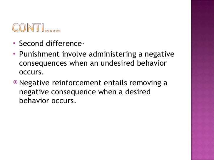 Negative Reinforcement In The Classroom
